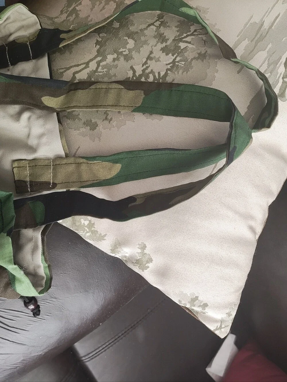 Camouflage Drawstring Tote Bag - Green Camo